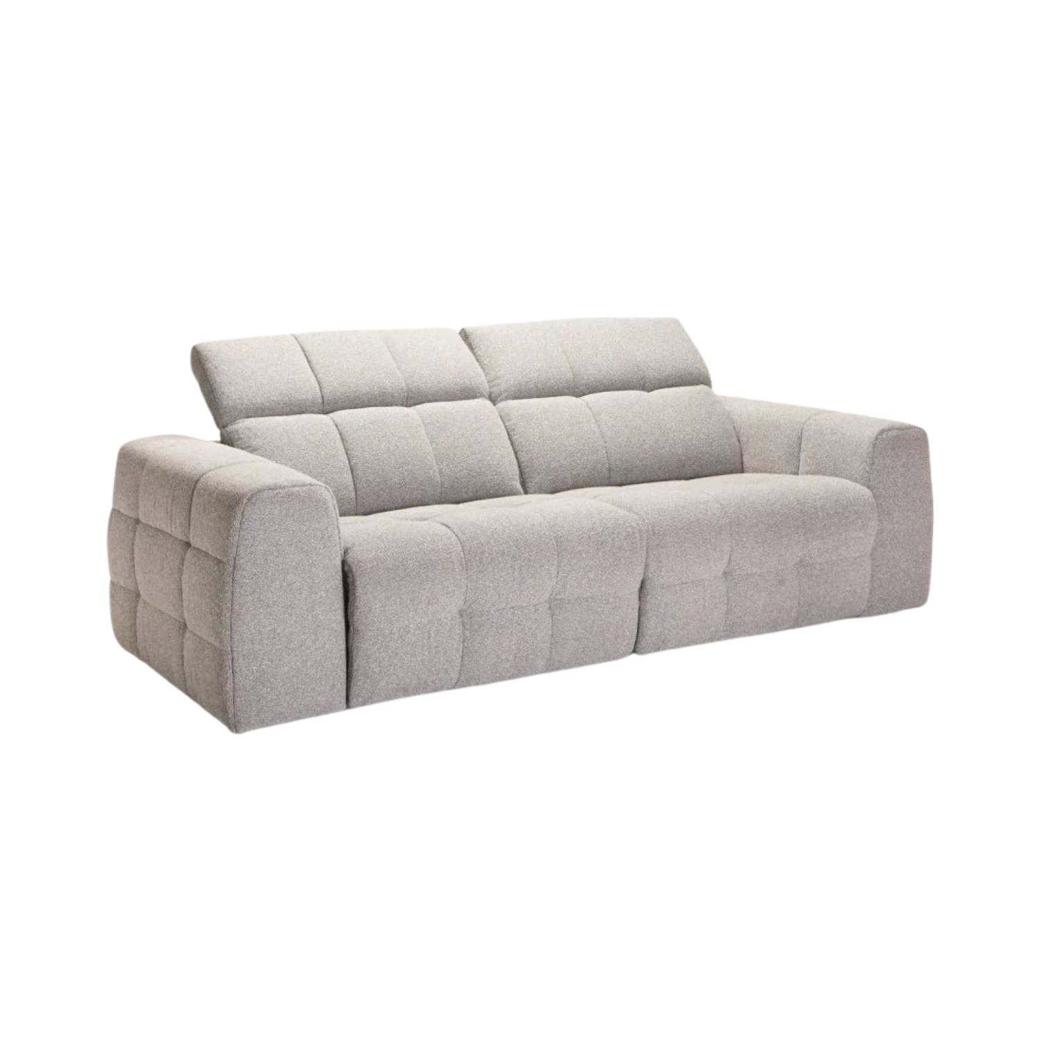 Grey 3 Seater Chenille Fabric Sofa Couch