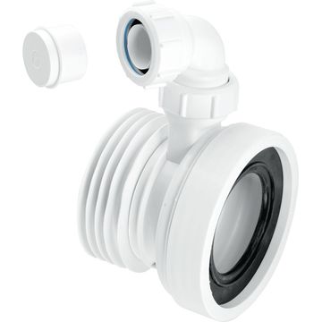 Straight Rigid WC Connector with 1¼” Universal Vent Boss