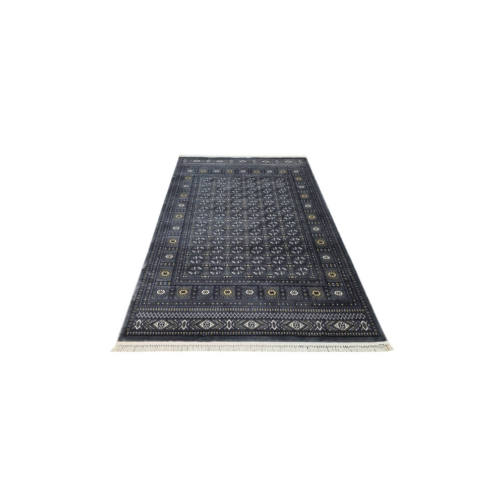 Grey Bukhara Design Machine Made Carpet 290 x 200 CM