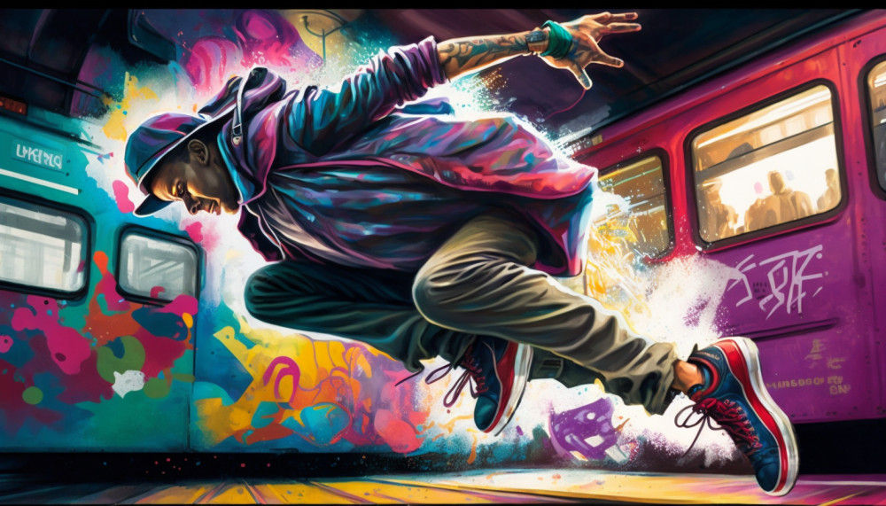 Canvas Wall Art - Canvas Wall Art –Young Person Breakdancing - B1147 - [120 x 80 cm]