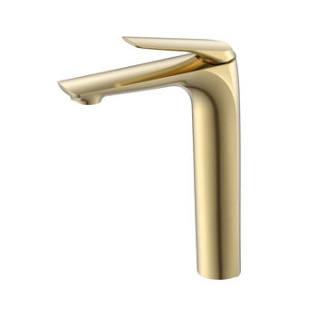 Fabro Basin Mixer Brass Tall -Brushed Gold