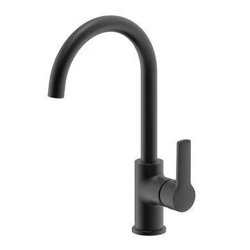 Franke Highrise Swivel Sink Mixer, Matt Black BY WOODLY