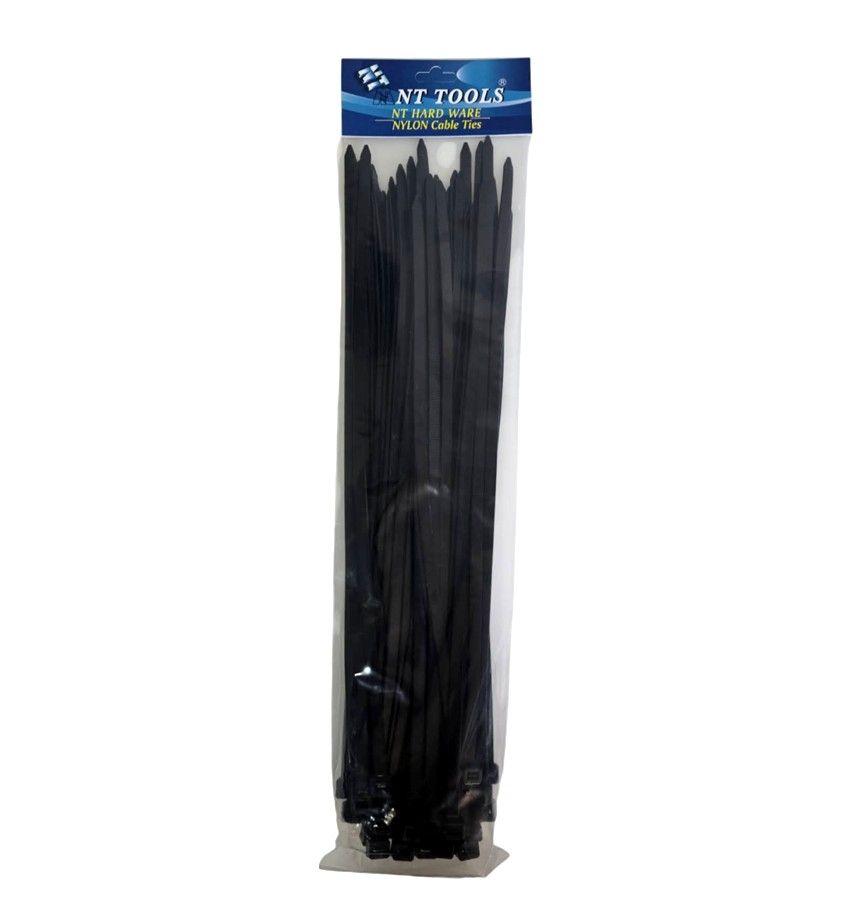 NT TOOLS Cable Ties 8x400mm (50 Pcs) - Black