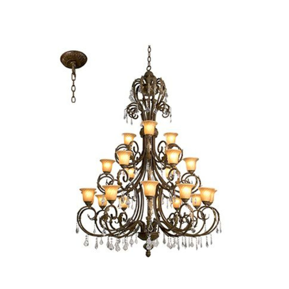 21LT Real Chandelier Bronze E27 21x60w