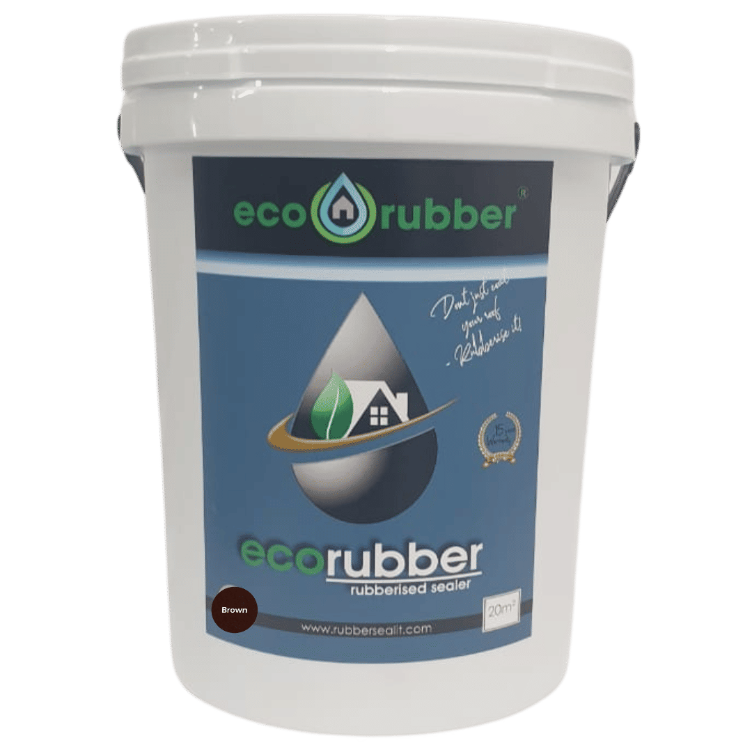 ECO RUBBER Rubberized Waterproof Sealer Contractors 20m2 Brown