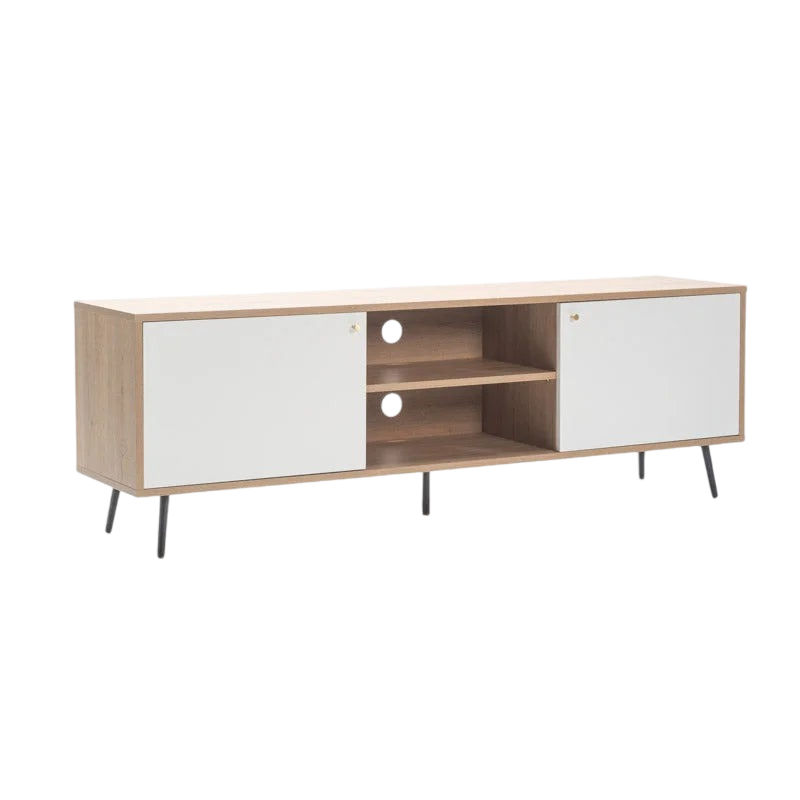 Vividitto - Daikon 2  Door TV unit - Oak/White