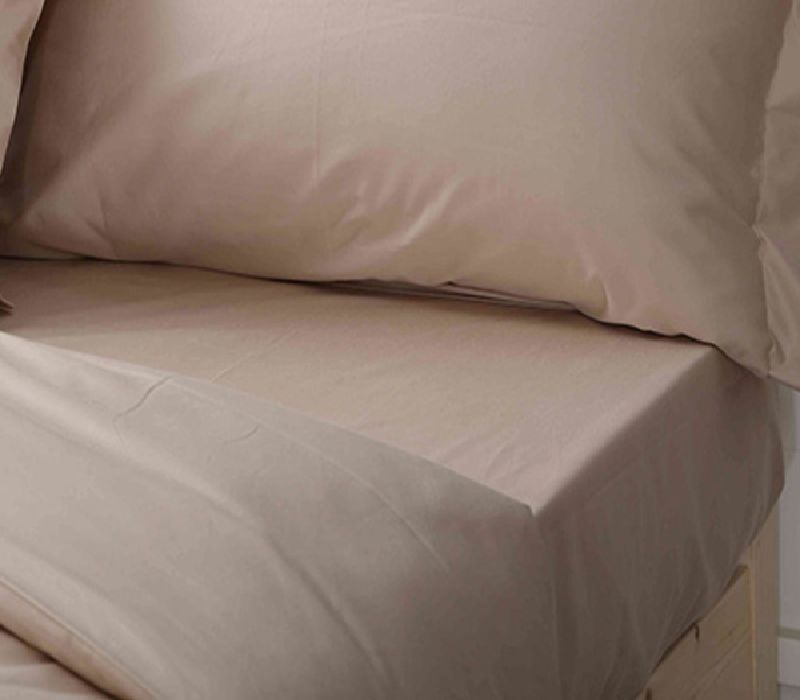 Chic Linen Luxurious Fitted Sheet Natural - (Size: Three Quarter)