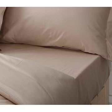 Chic Linen Luxurious Fitted Sheet Natural - (Size: Three Quarter)