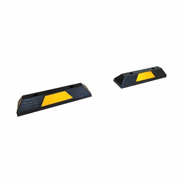 Short Rubber Wheel Stops / Parking Bumper with Reflector