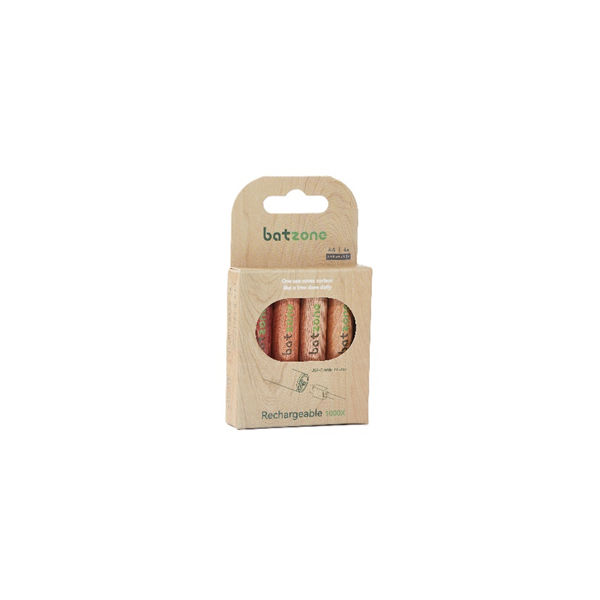 batzone Type C Li-ion Rechargeable Battery AA 2220 2Pcs