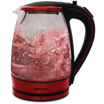 Mellerware Kettle 360 Degree Cordless Glass & Black