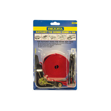 Dejuca - Ratchet Tie Down - 25mm X 5m - 2 Pack