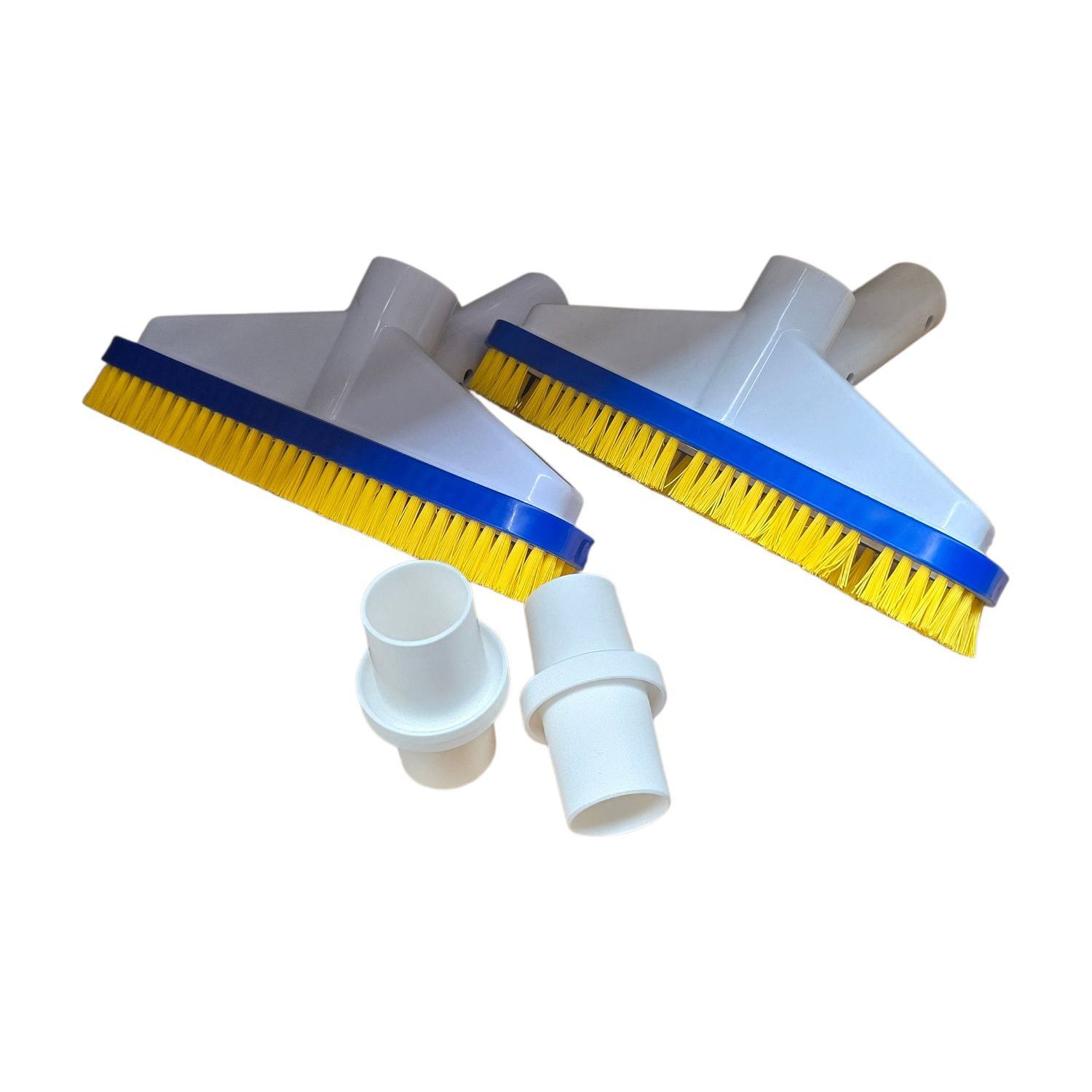 2X Hi Vac Pool Vacuum Broom Sweeper Brush With Clip-on Bristles & Connector