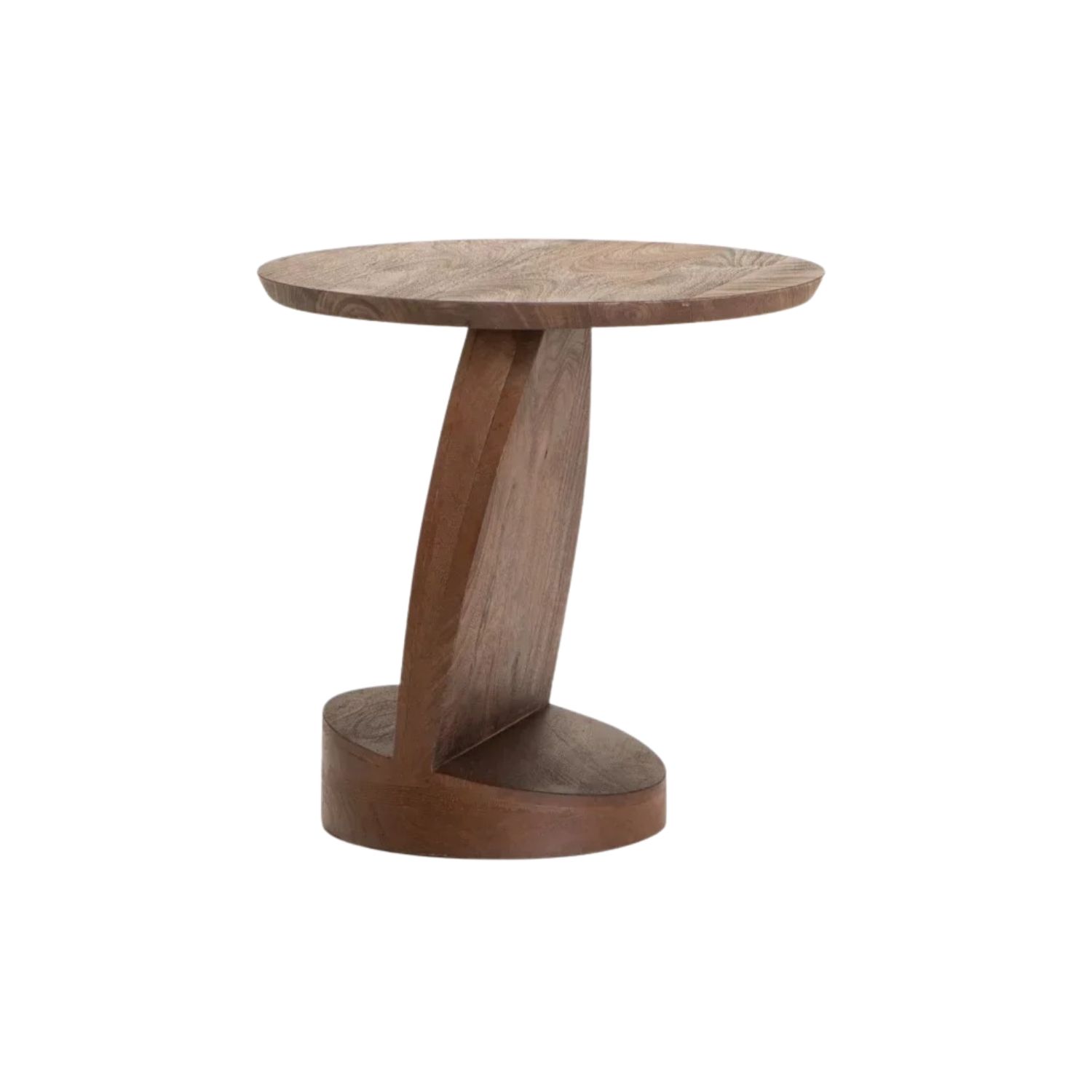 Solid Mango Wood Round Side Table