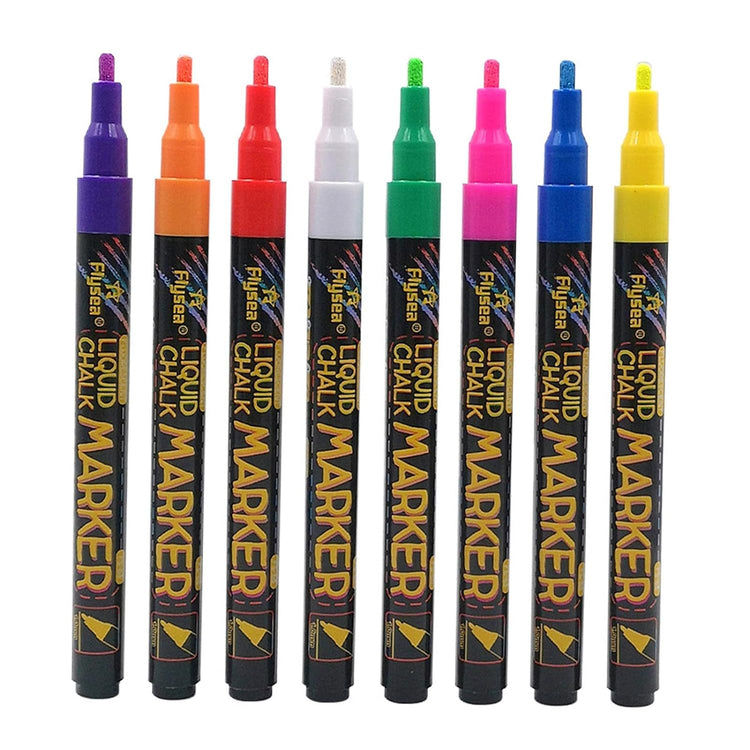 8 Liquid Chalk Markers Reversible 6mm Tip Arts Craft Scrapbook multisurface