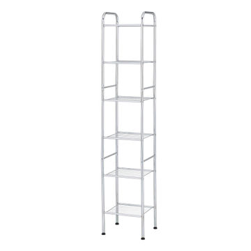 6-Tier Chrome Wire Storage Rack with Adjustable Shelves