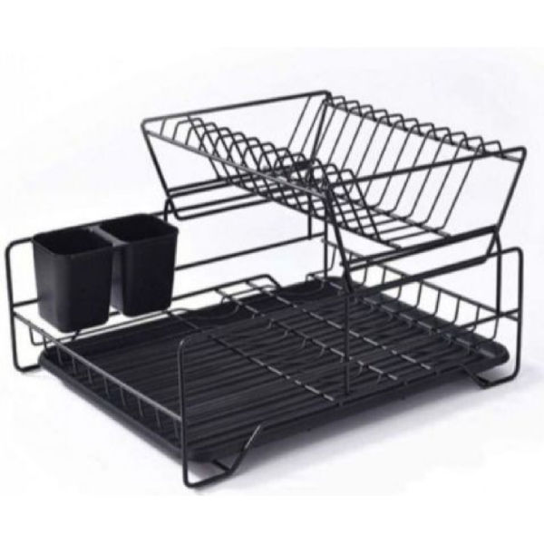 Double layer dish drainer rack