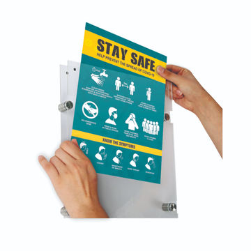 Covid-19 Certificate Holder A4 - Covid 19 - Social Distancing Poster Included
