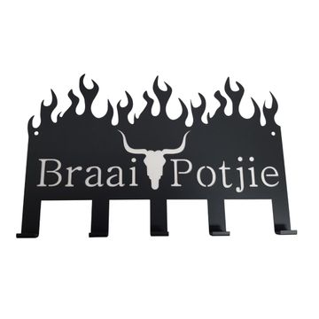 Lifespace "Braai Potjie" Braai 5 Hook Utility Rack