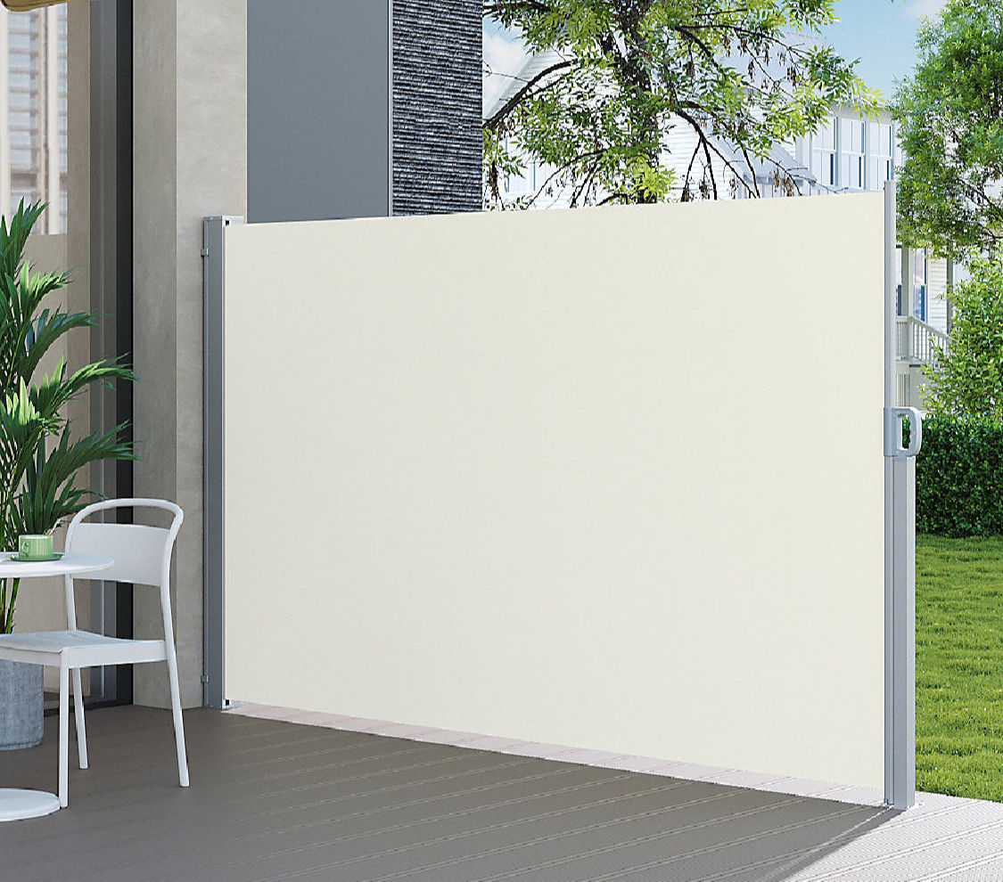 Retractable Wind & Privacy Single Sided Screen - WHITE