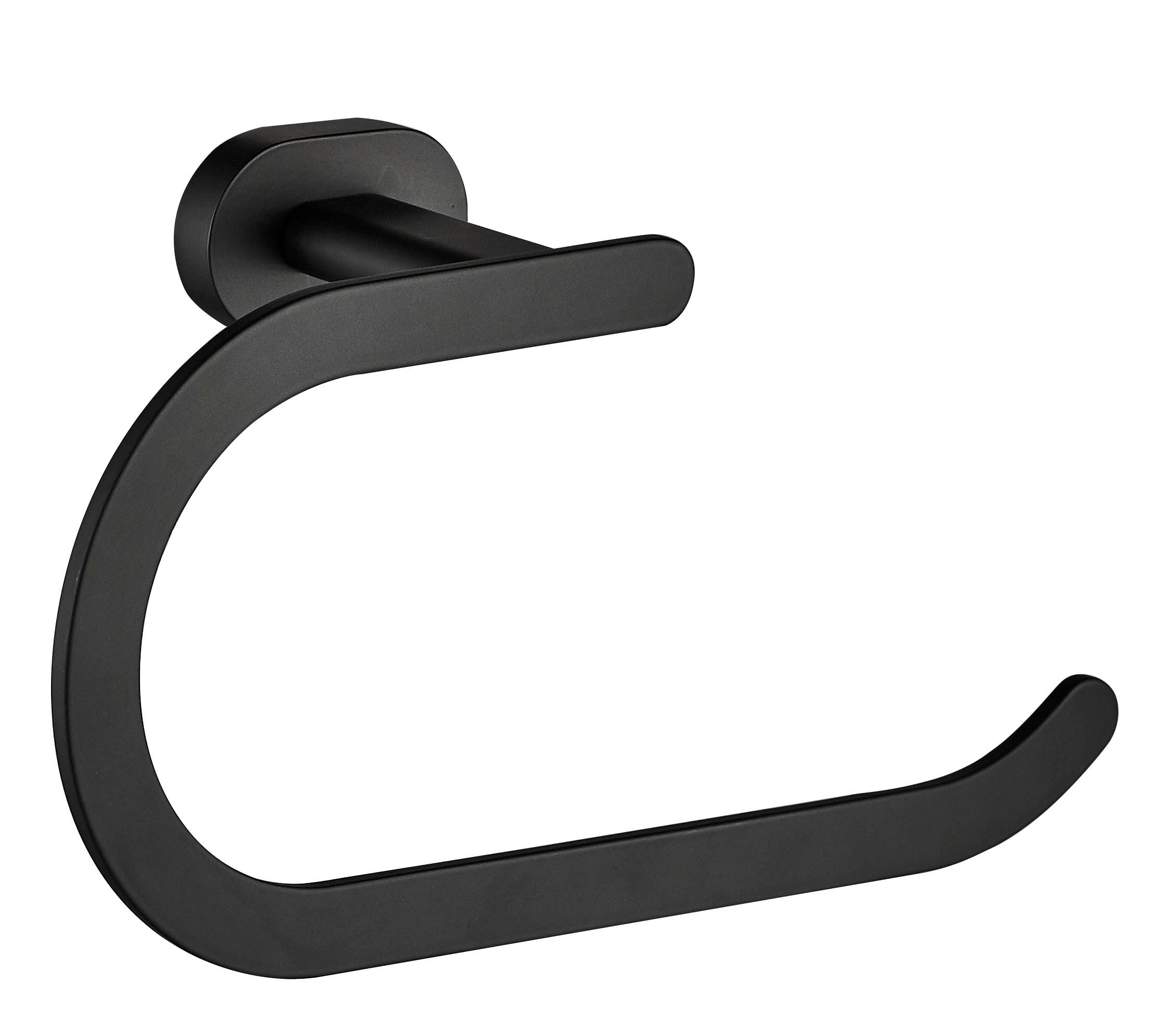 ROME - BLACK TOWEL RING