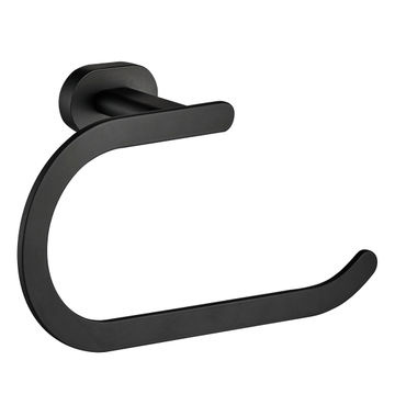 ROME - BLACK TOWEL RING