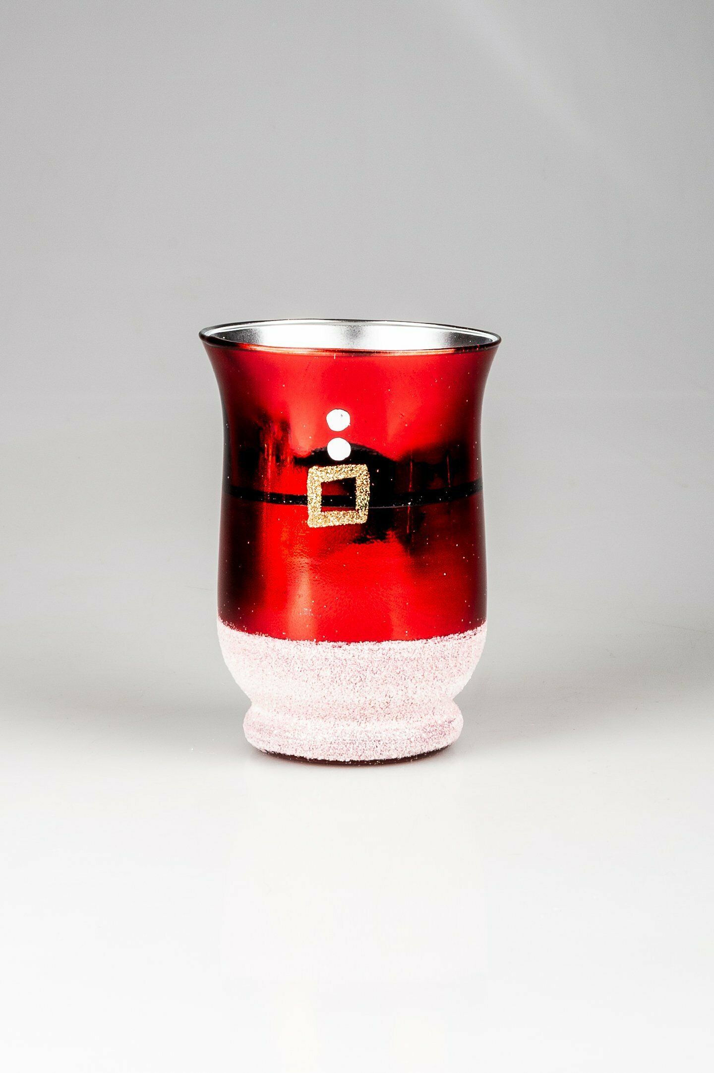 XMAS HURRICANE VASE 10.5CMX15CM