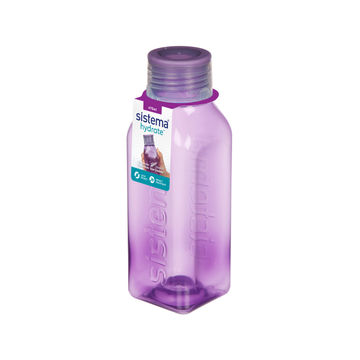 Sistema 475ml Small Square Bottle - Purple