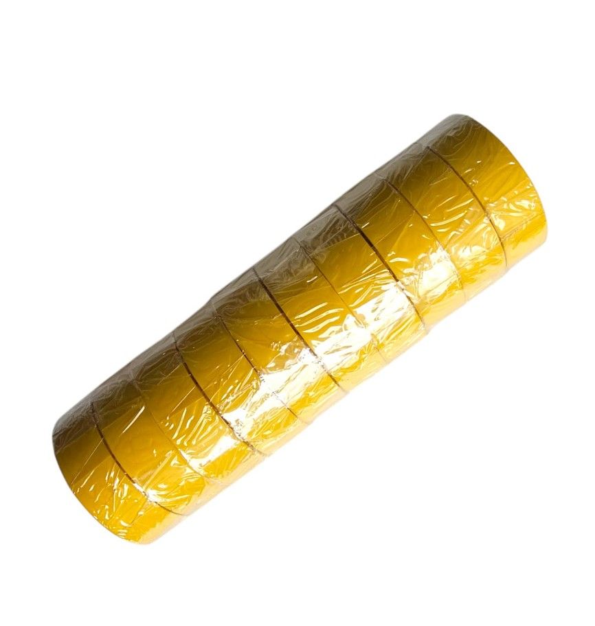 PAYS Insulation Tape Yellow 10m Roll (Bulk Pack of 10)