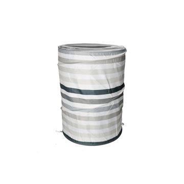 Collapsible Striped Laundry Hamper