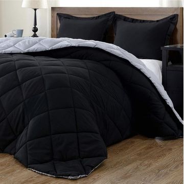 Comforter Set Black Double