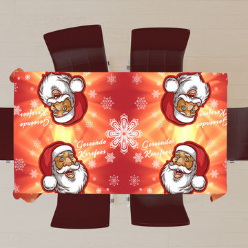 Kersfees Vader Yellow Rectangle Tablecloth