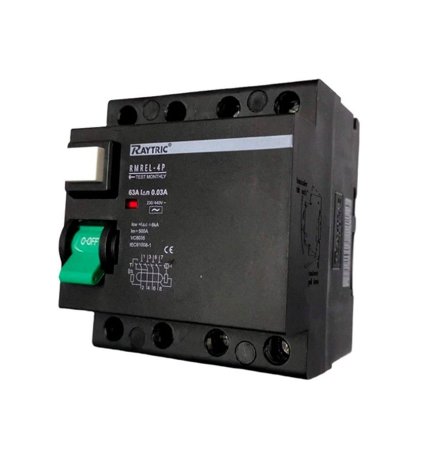 Earth Leakage - 63A 4 Pole Mini Rail - RAYTRIC