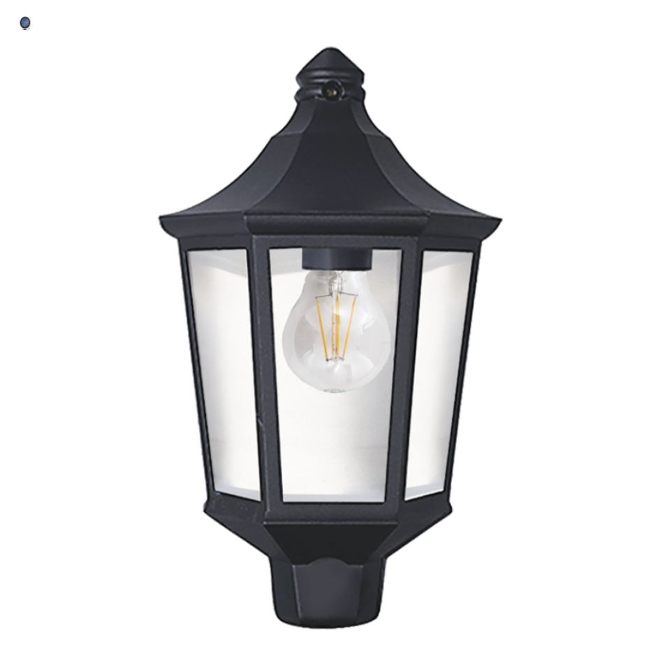 Plastic Half Lantern 3 Clear Polycarbonate Panels