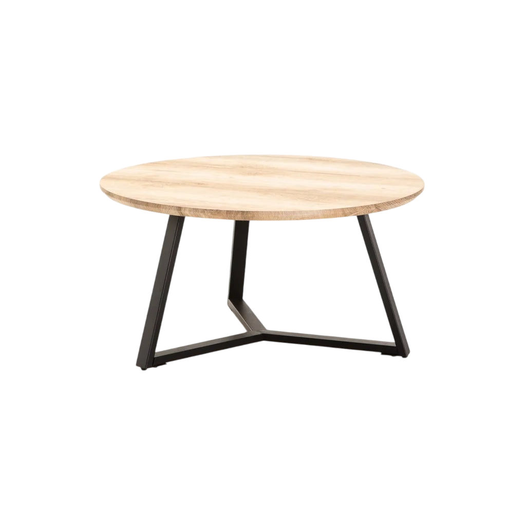 Vividitto - Miller 80cm Round Coffee Table - Oak