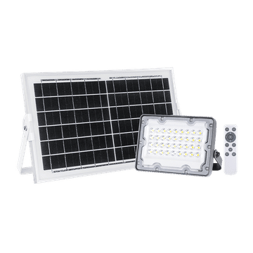 SOLAR 20W LED FLOODLIGHT 6W PV PAN 3.2V/5AH BAT & REMOTE