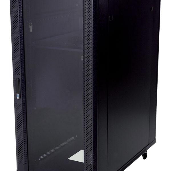 Linkqnet 27U Floor Standing Cabinet With Glass Door - 600Mm Deep