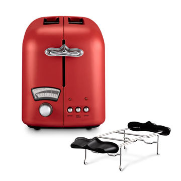 DeLonghi Argento 2 Slice Toaster Red TP ZA DL CT021.R1
