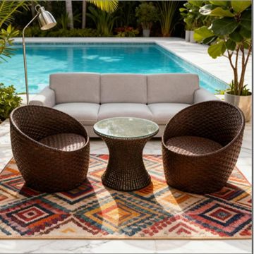 Madiega Furniture - Mini Poolside Rattan Lounge Set