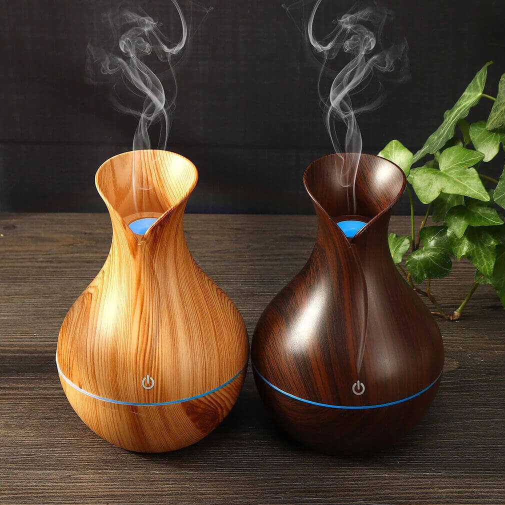 Grain Electric Essential Oil Diffuser and Humidifier - Light Brown