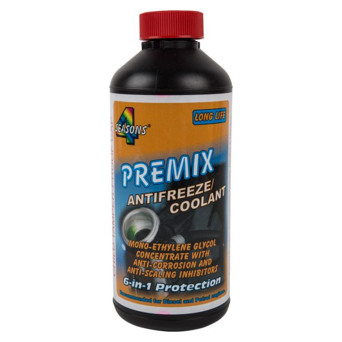 4 Seasons - Anti-Freeze 6-In-1 - Premix - 50% - 1L - Bulk Pack of 4