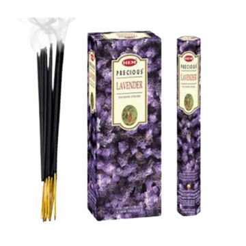 HEM Precious Lavender Incense Sticks (6 Packs of 20 Sticks Each)