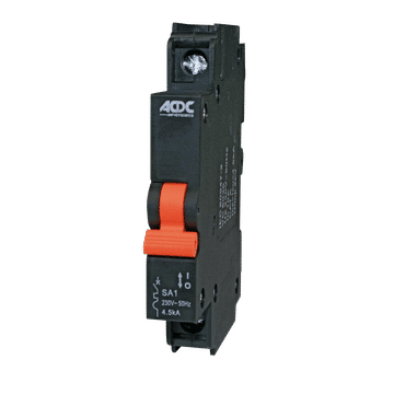 Circuit Breaker 13mm 4.5KA  1 Pole D-Curve  5A