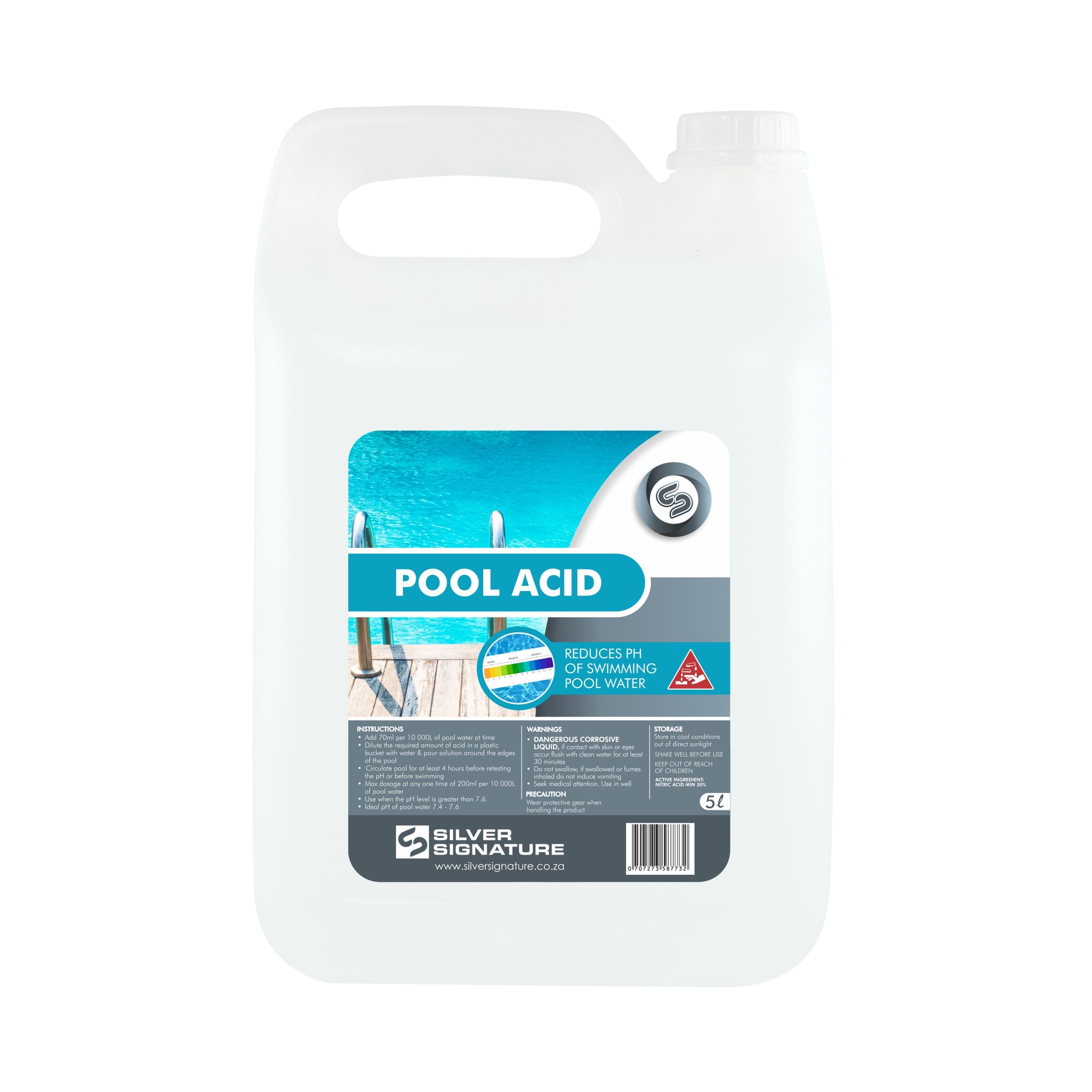 Pool Acid 5lt (30% Nitric Acid)
