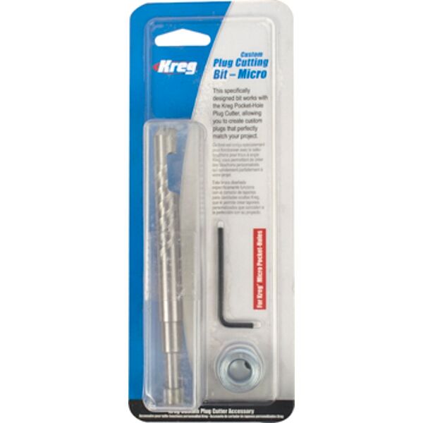 KREG CUSTOM POCKET HOLE PLUG CUTTING - BIT MICRO