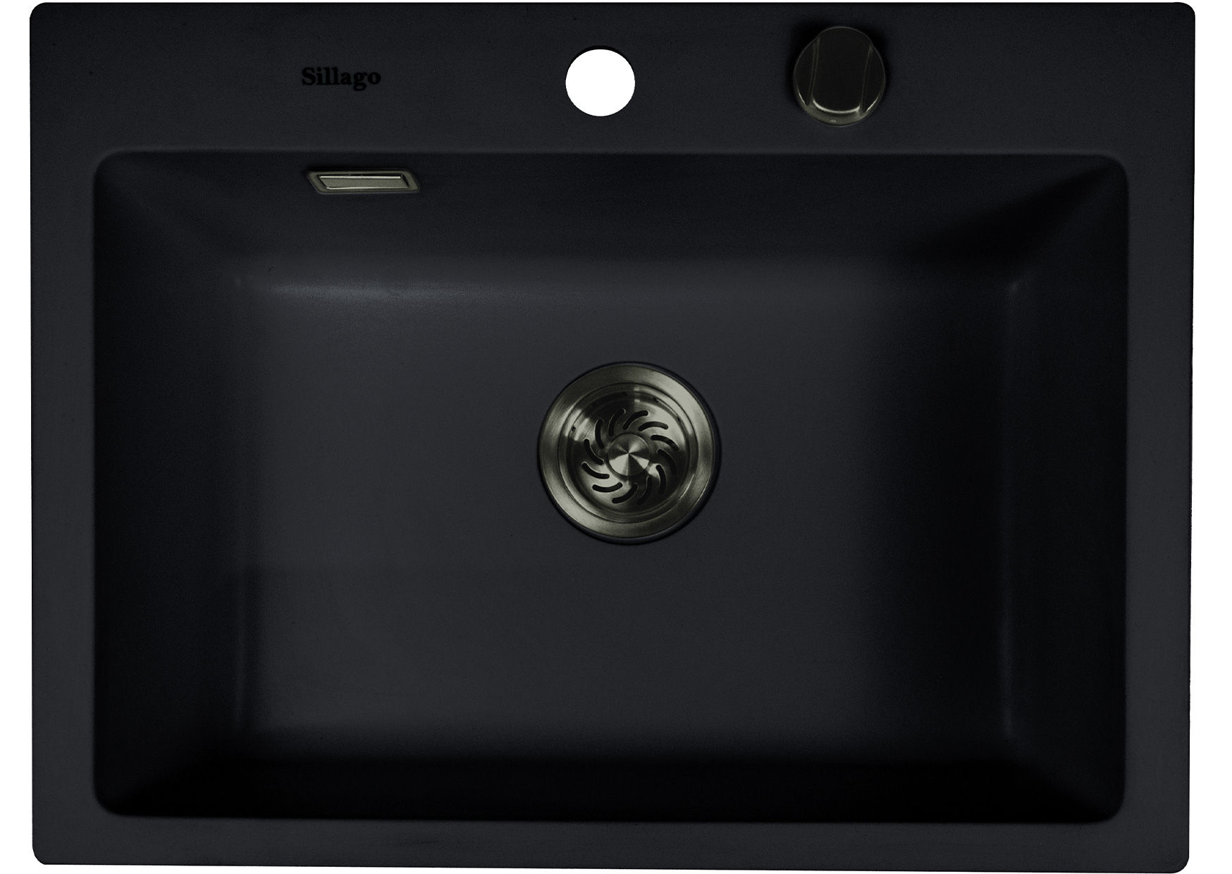 Quinn Small Bowl Quartz Kitchen Sink Black - Gun Metal Grey