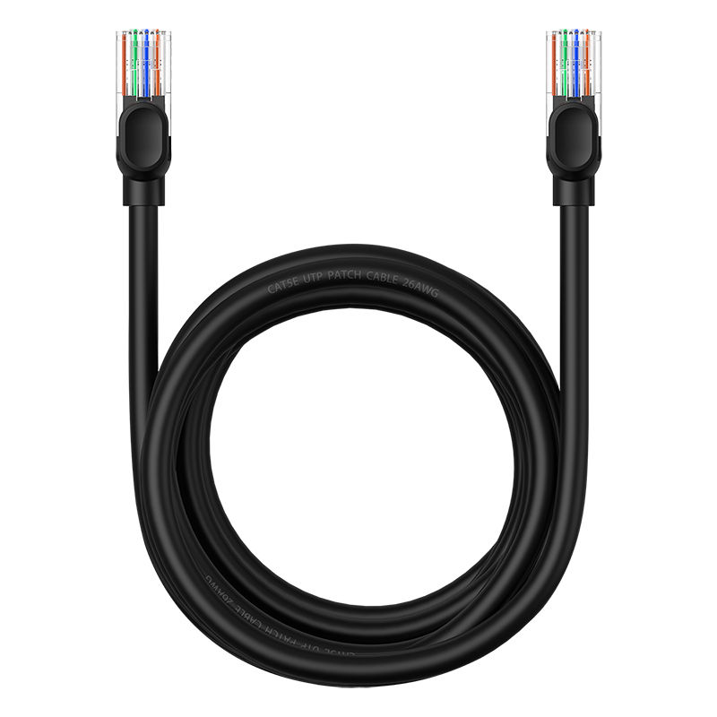 Baseus High Speed CAT5 Gigabit Ethernet Cable (Round Cable) 3m - Cluster Black