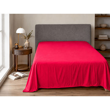 Everyday Collection Flat Sheet - 90GSM- True Red - Single XL (6pc)