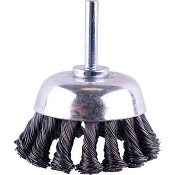 Wire Cup Brush Twisted Plain 65Mm X 6Mm Shaft Blister