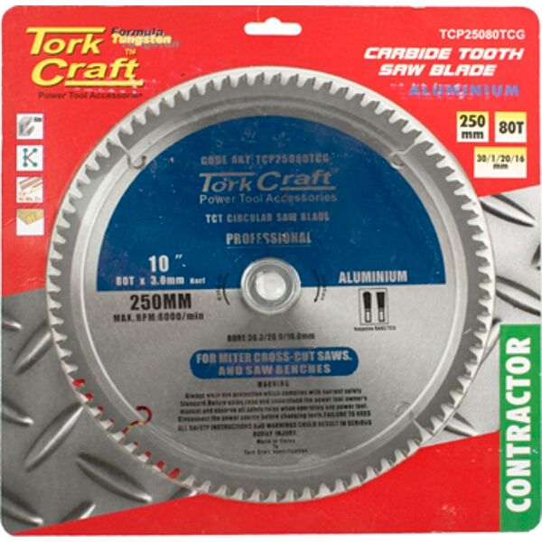 Blade Contractor 250 X 80T Tcg Neg Circular Saw Tct